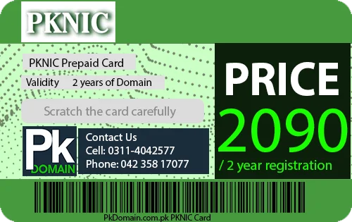 PKNIC Prepaid Cards